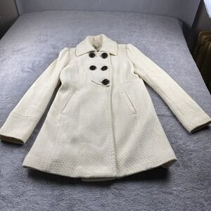 American Rag Cie Button Coat Womens Small Beige Long Sleeves